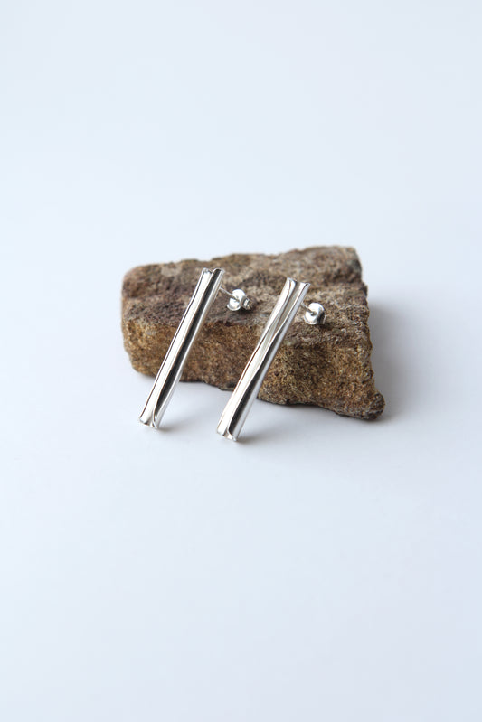 NEW! ✨ Silver Tube Stud Earrings