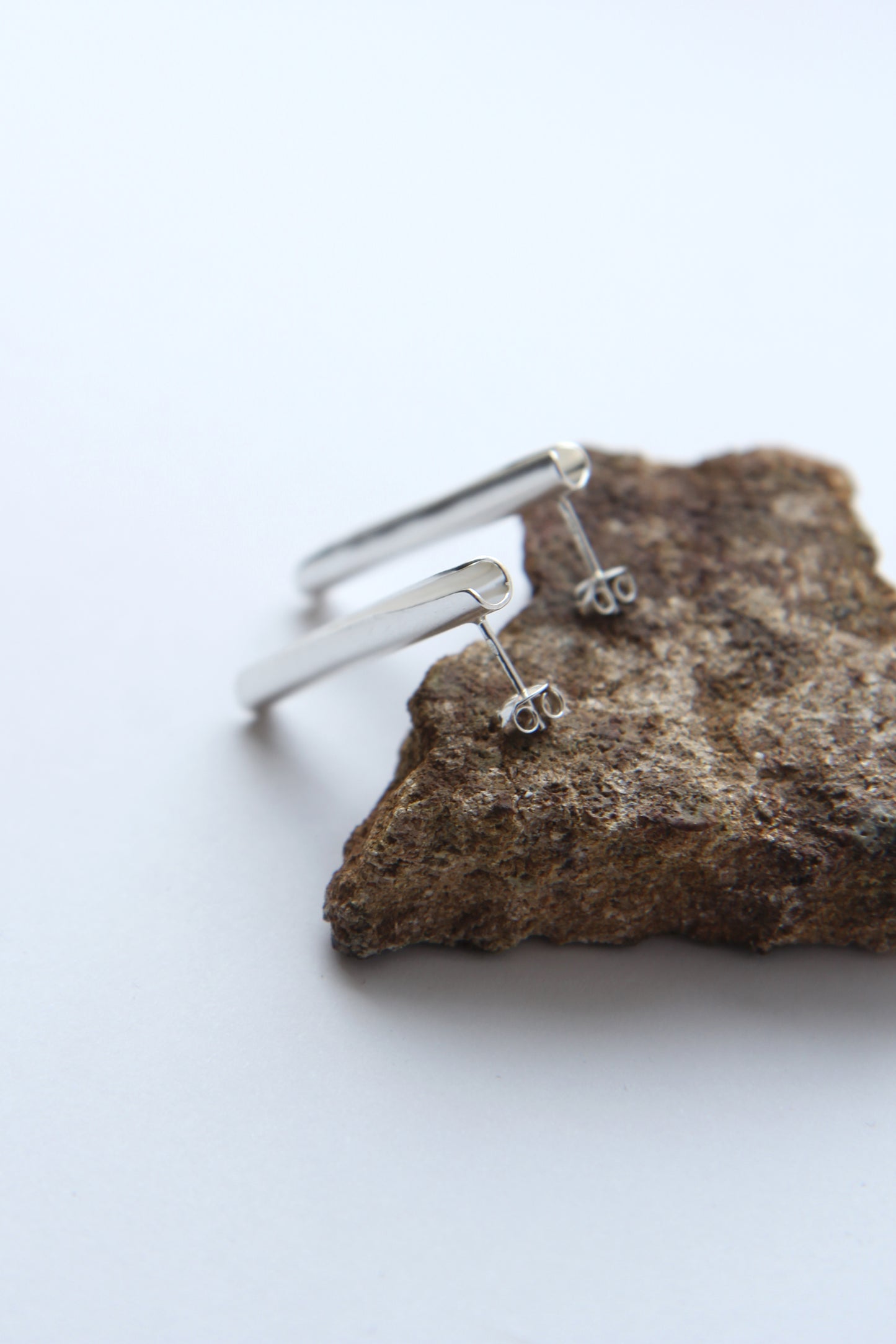 NEW! ✨ Silver Tube Stud Earrings