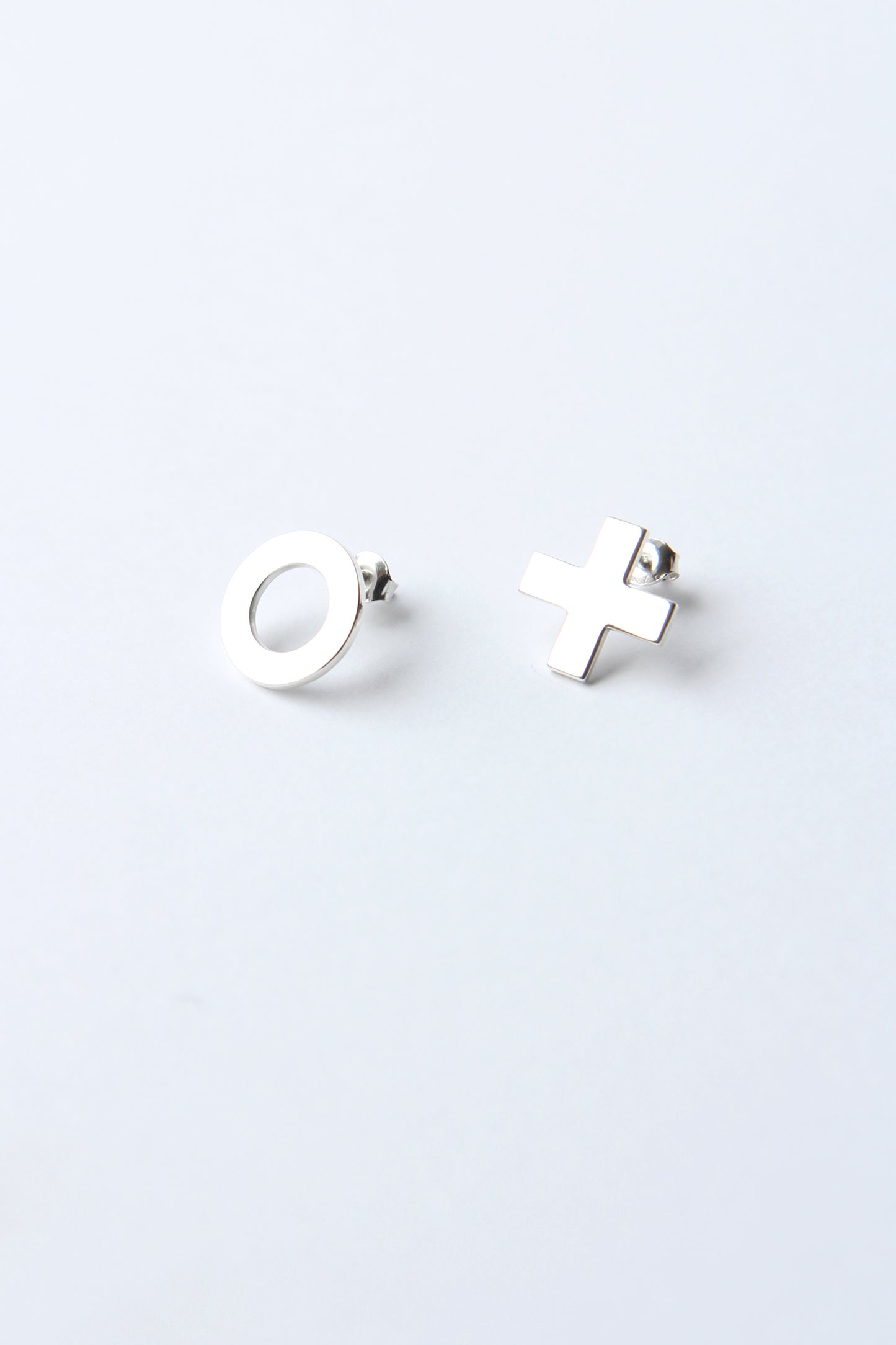 NEW! ✨ Cross & Circle Silver Earrings - SMALL