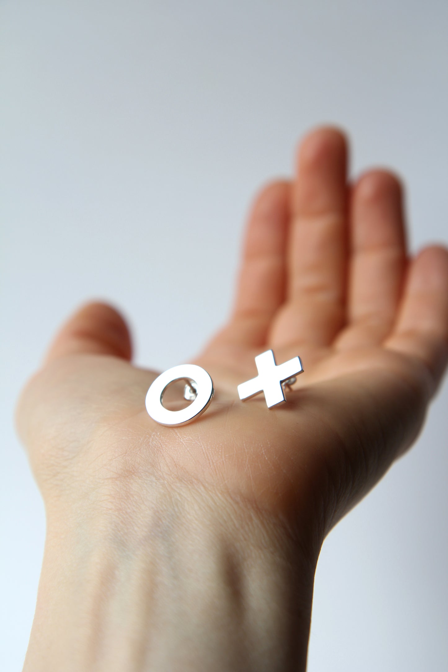 NEW! ✨ Cross & Circle Silver Earrings - SMALL