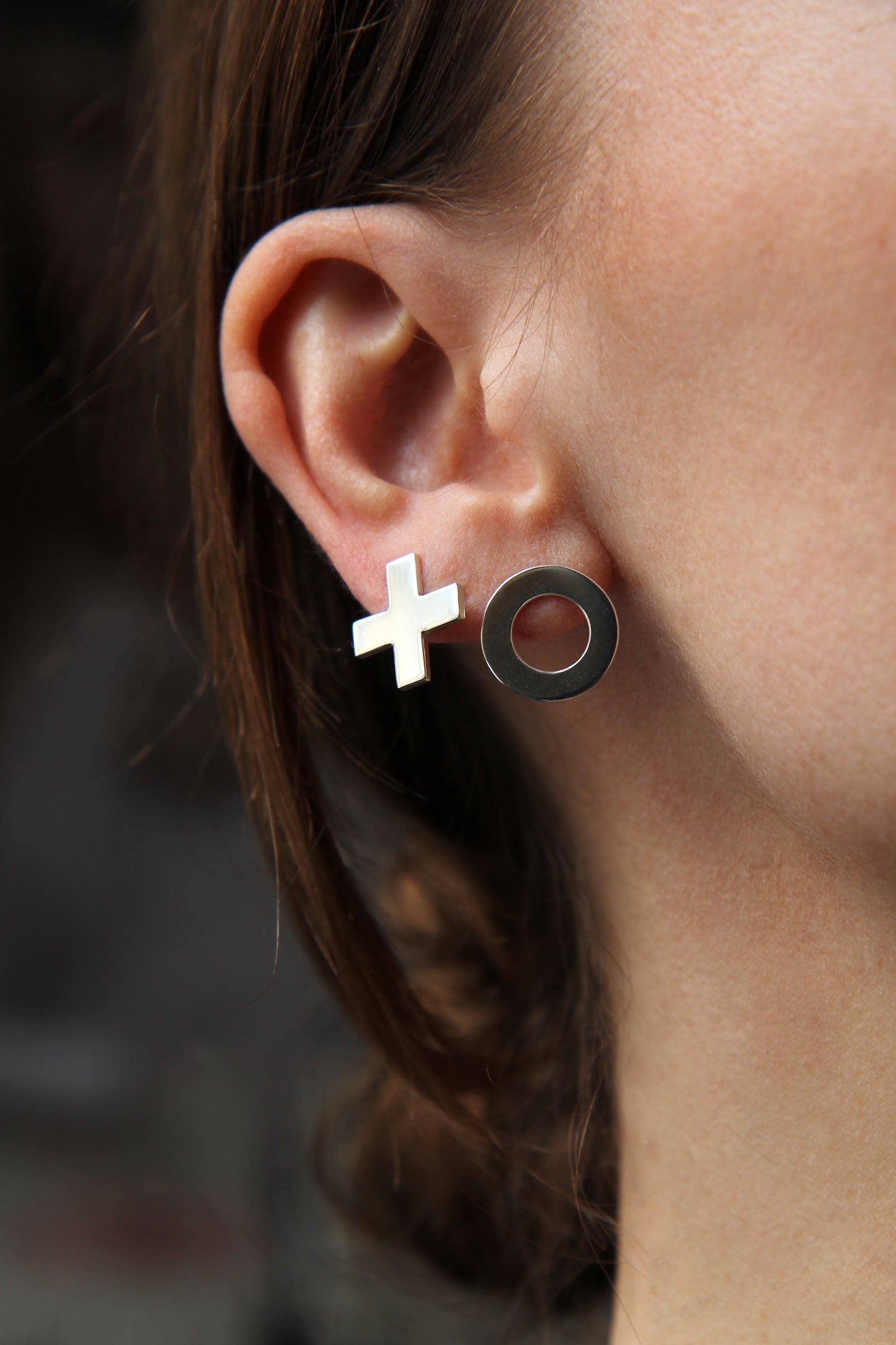 NEW! ✨ Cross & Circle Silver Earrings - SMALL