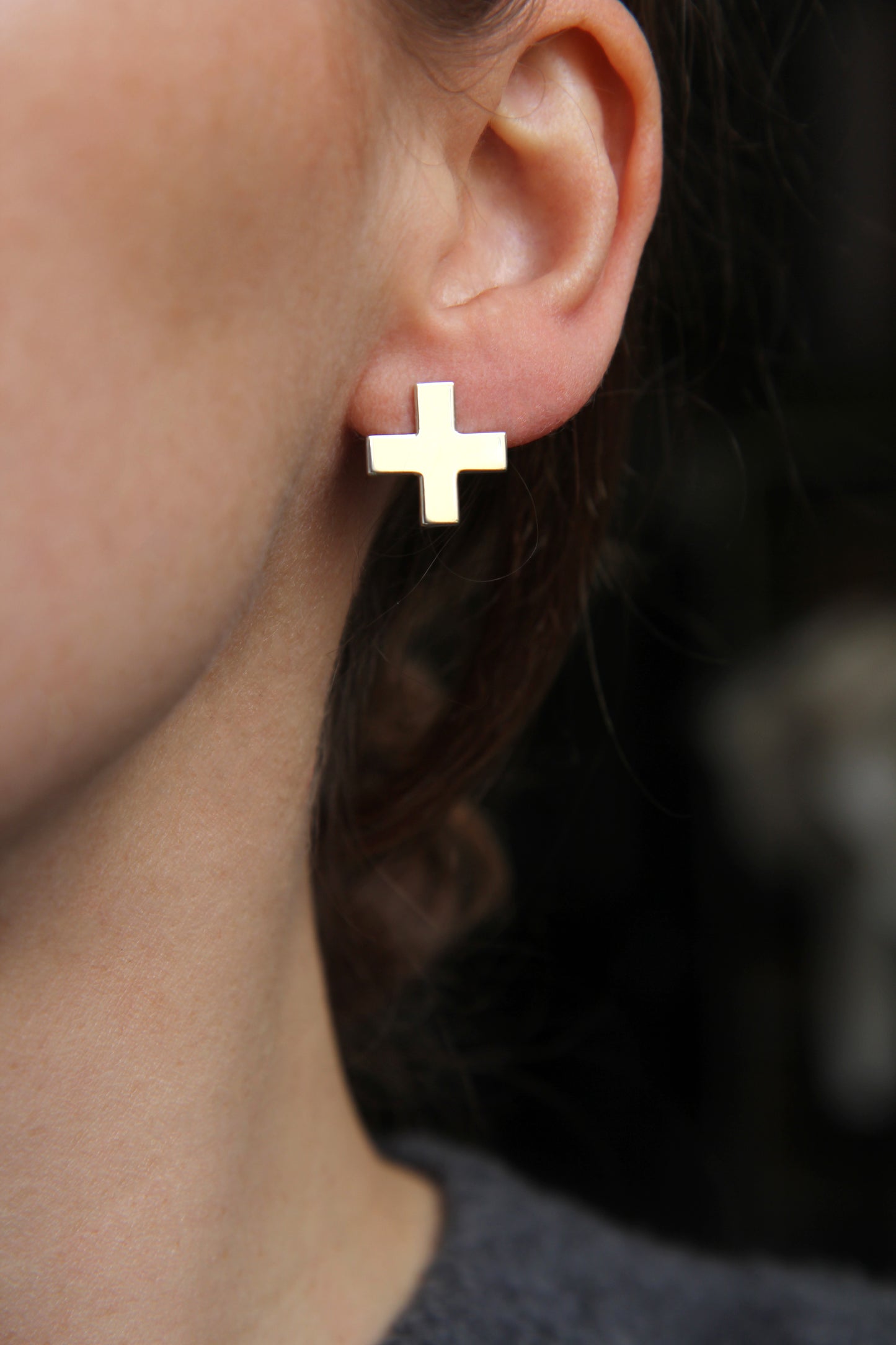 NEW! ✨ Cross & Circle Silver Earrings - SMALL