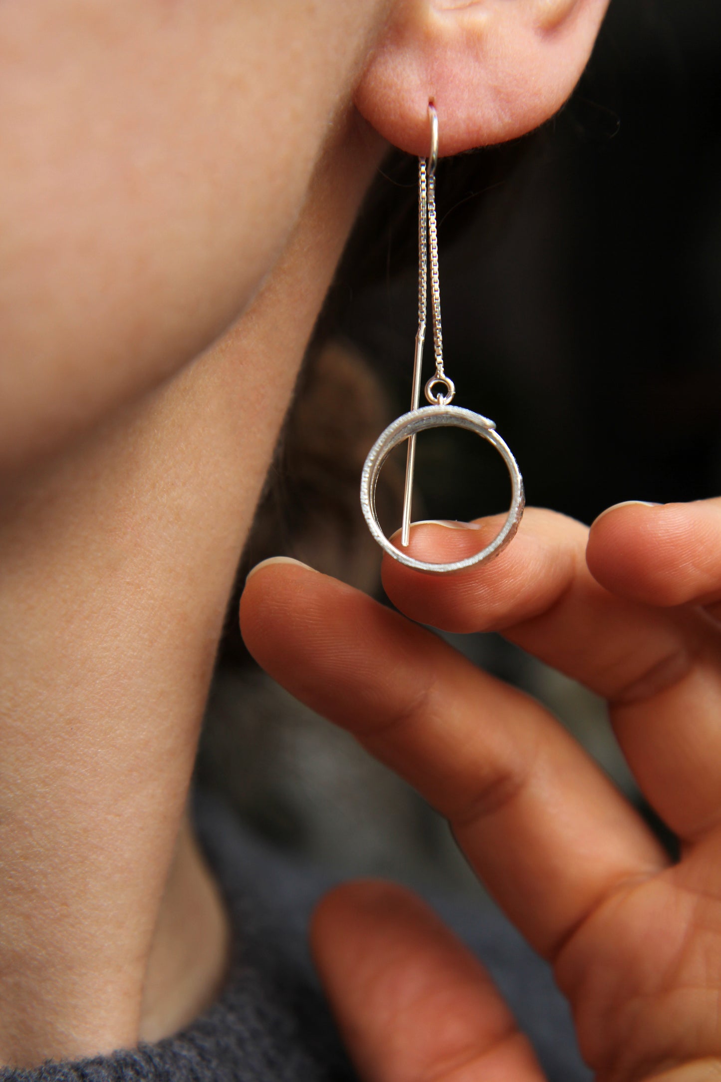 NEW! ✨ Fine Ribbon Silver Chain Earrings