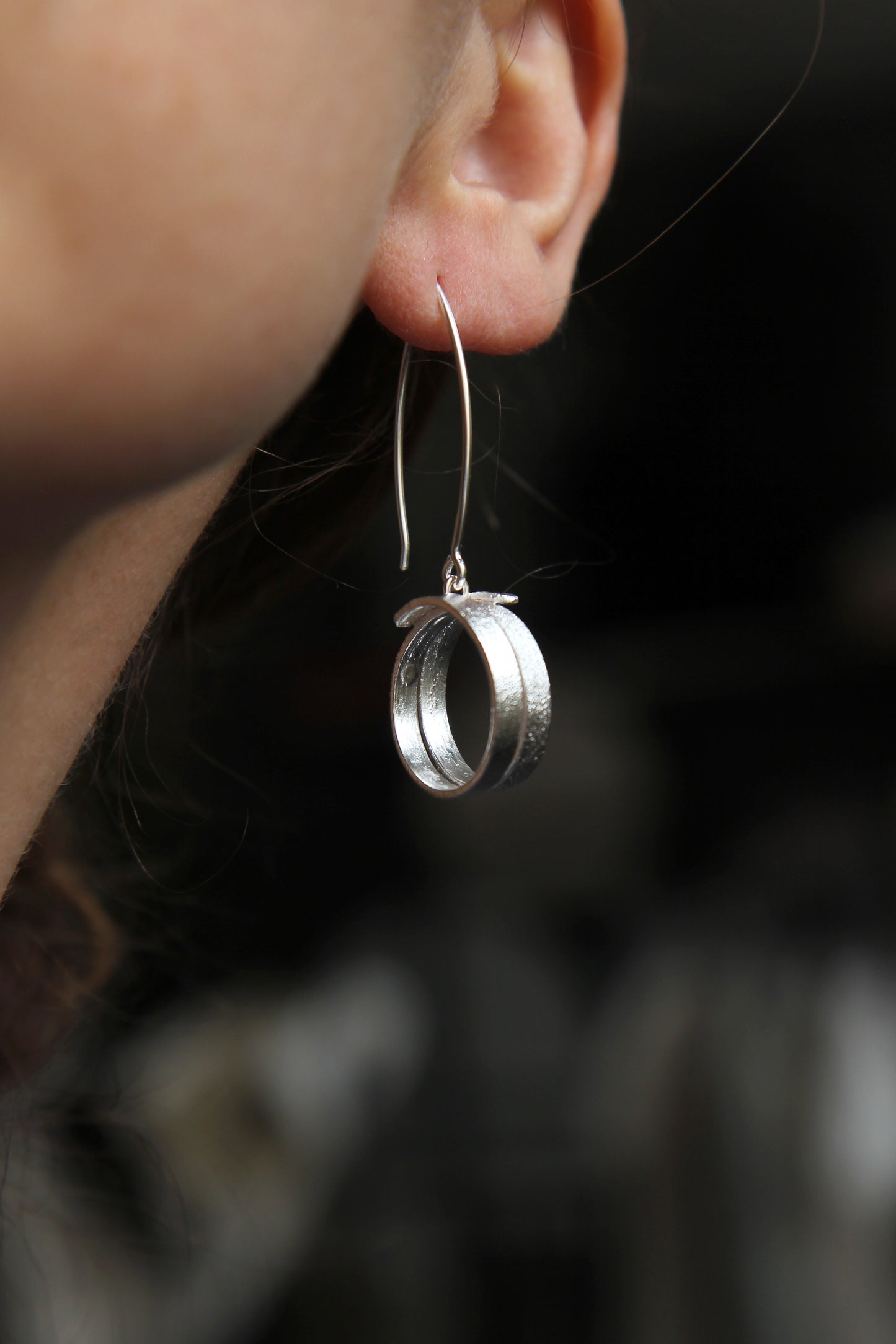 NEW! ✨ Fine Ribbon Silver Hook Earrings