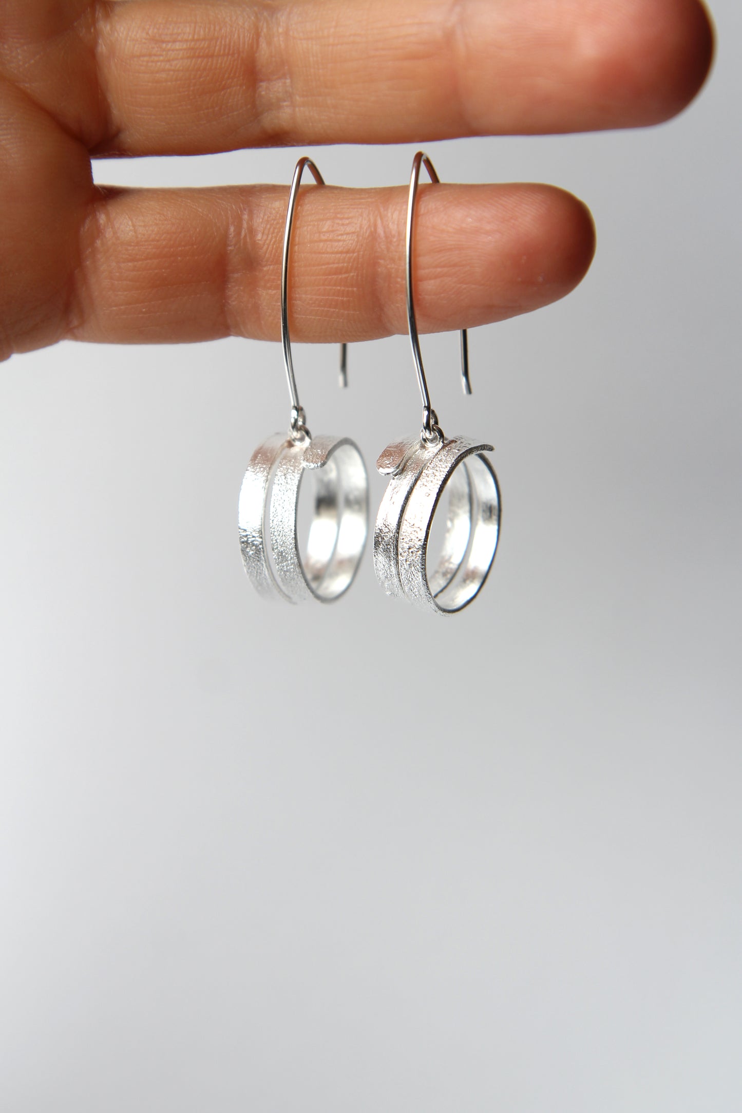 NEW! ✨ Fine Ribbon Silver Hook Earrings