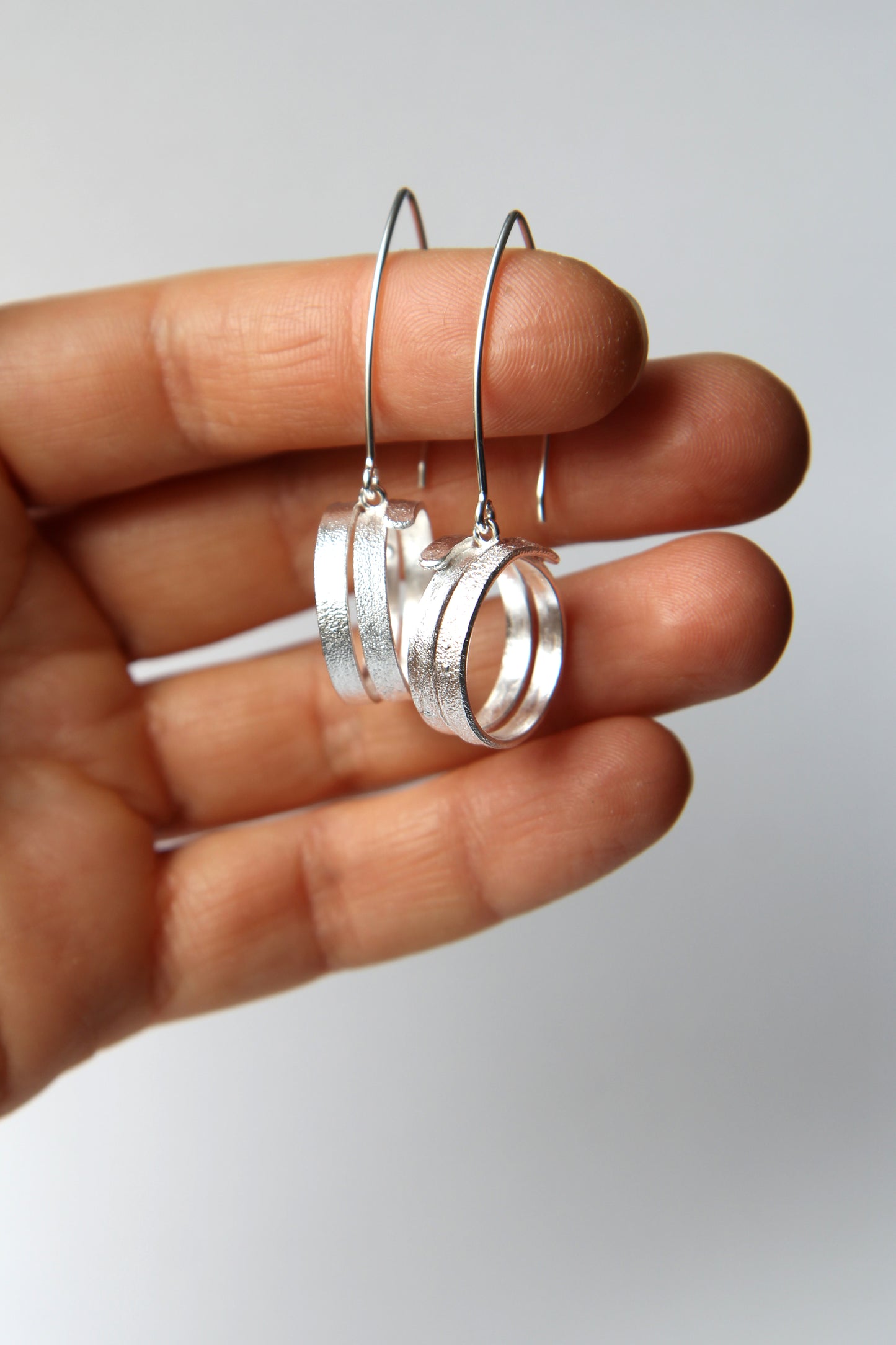 NEW! ✨ Fine Ribbon Silver Hook Earrings