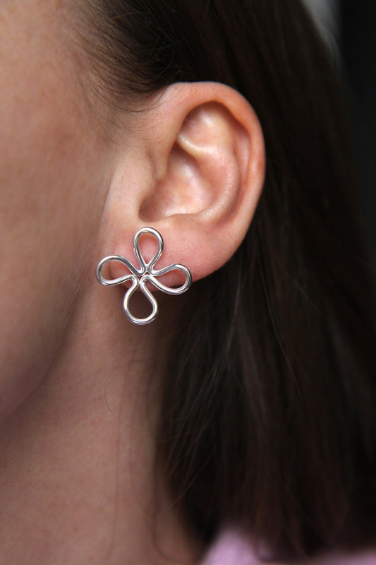 Silver Clover Earrings