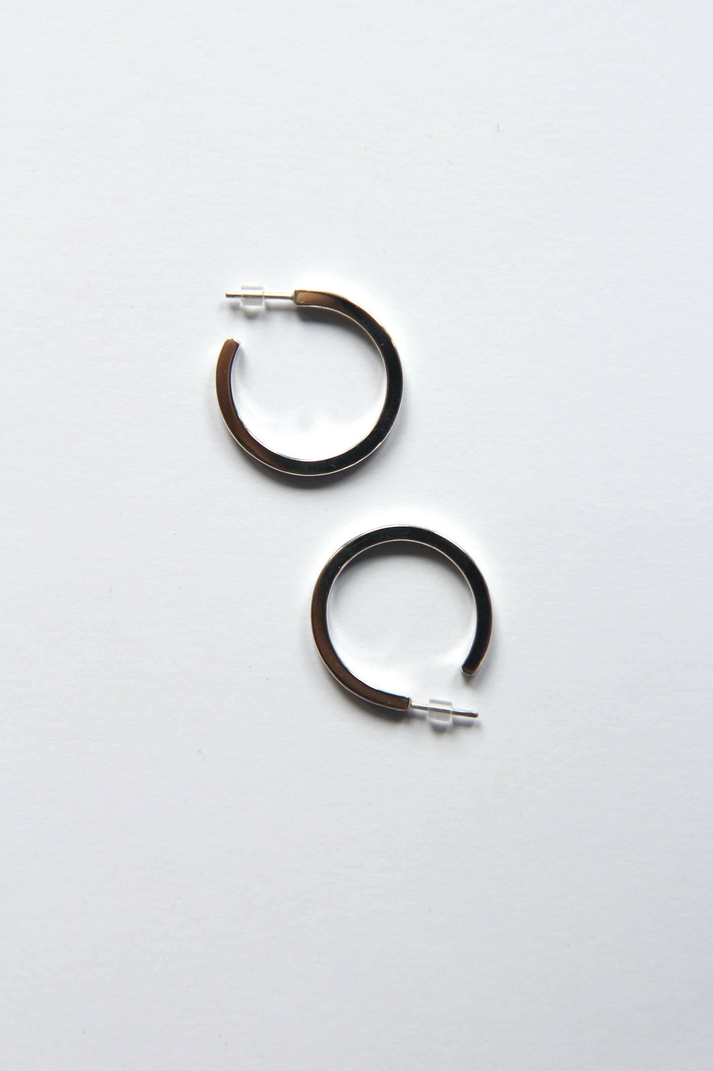 Silver Hoop Earrings - Medium