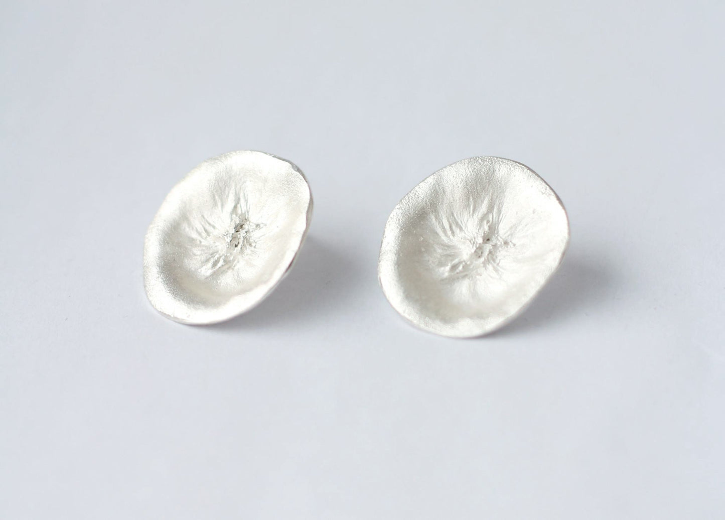 Silver Apple Earrings