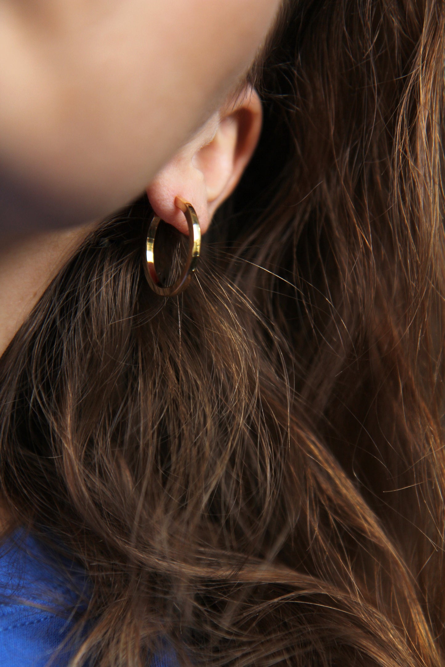 Gold-plated Silver Hoop Earrings