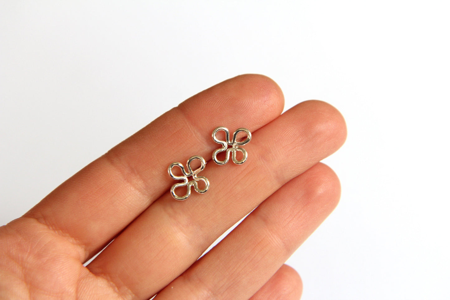 Silver Clover Earrings - mini