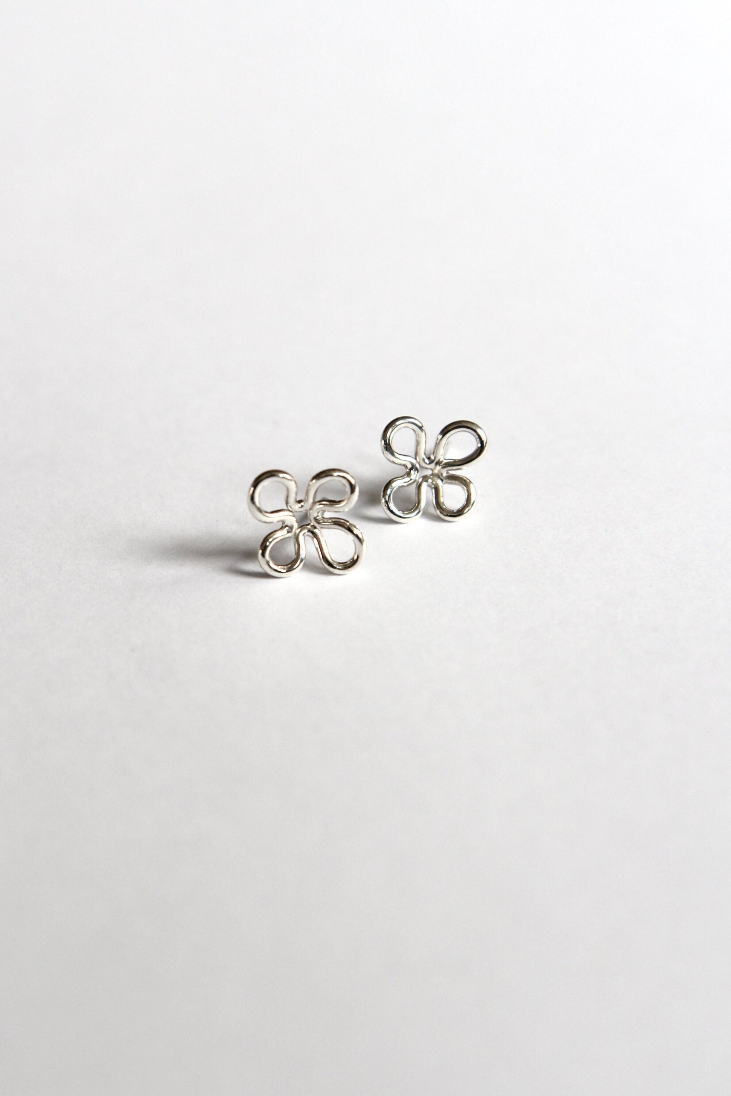 Silver Clover Earrings - mini