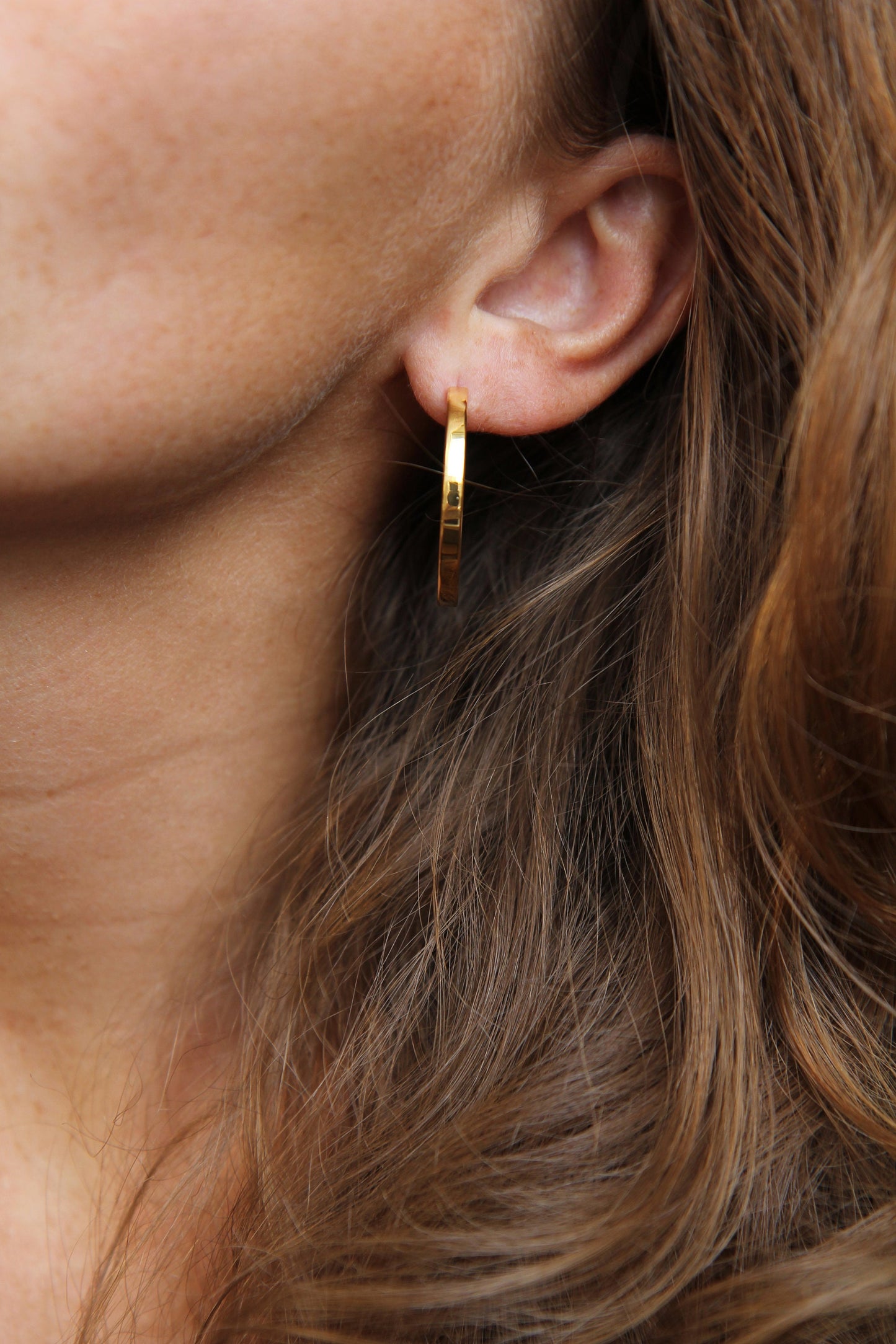 Bold Gold-plated Silver Hoop Earrings