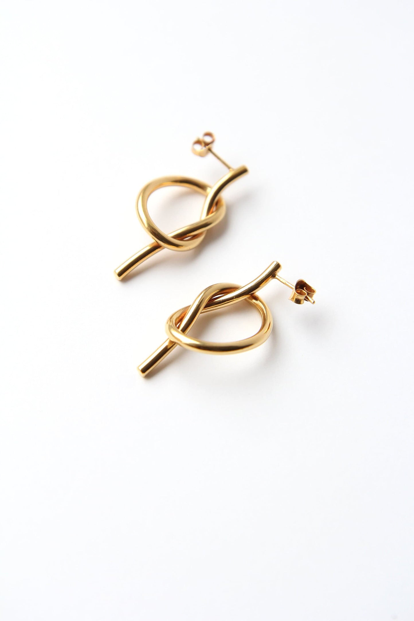 Gold-plated Silver Knot Earrings